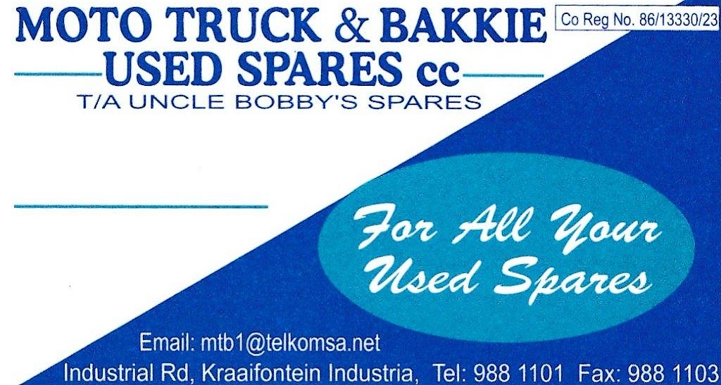 Moto Truck &#038; Bakkie Used Spares